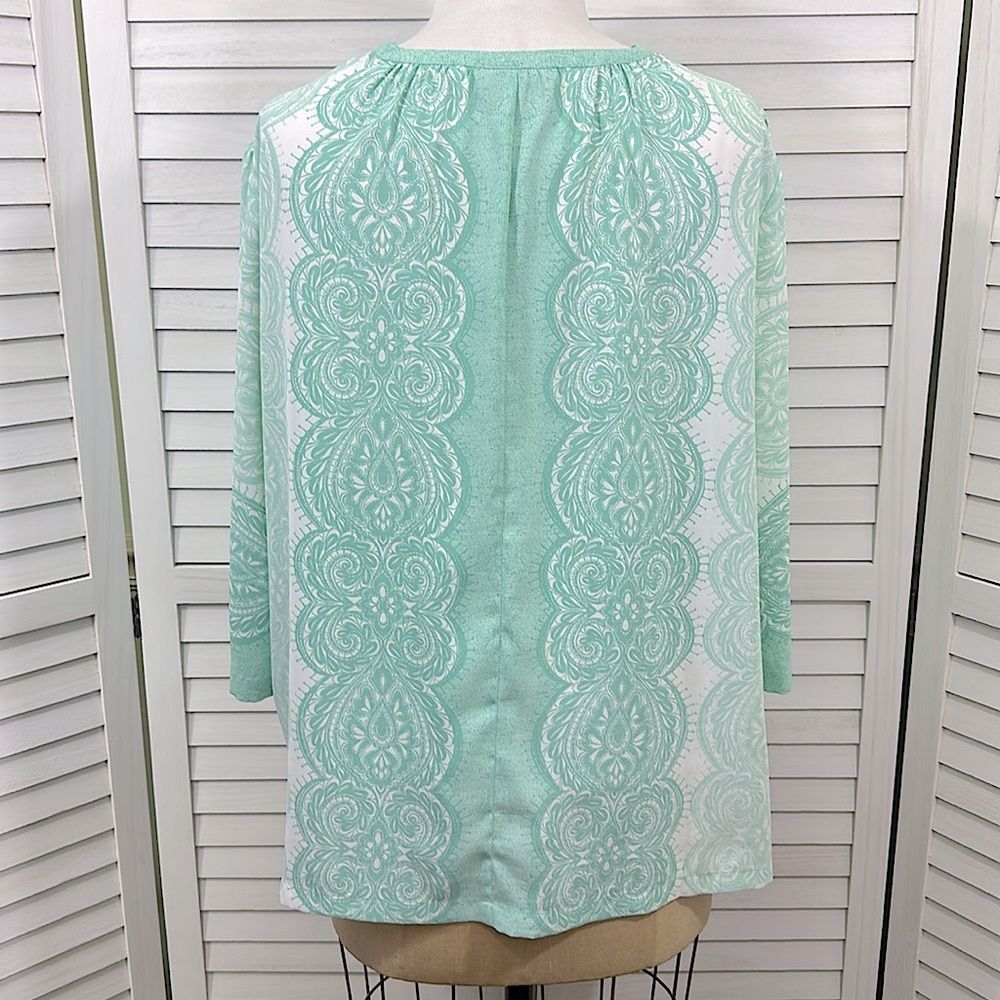 Bob Mackie 2X Cardigan Green Wearable Art LIKE NEW - Picture 7 of 11